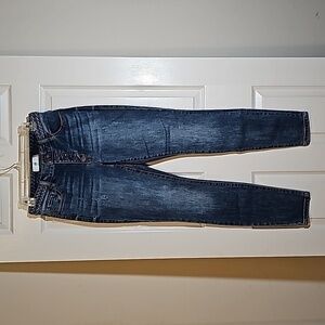 CABI Jeans Women's Button Fly High Rise Skinny BOHO Distressed Size 4